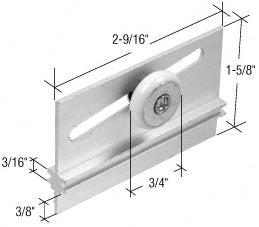 3/4" Nylon Ball Bearing Oval Edge Shower Door Roller Assembly for Premiere